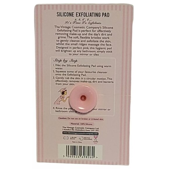 The Vintage Cosmetic Company Silicone Exfoliating Pad with Handy Suction Pads - Picture 2 of 2